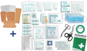 Komplett-Set Erste-Hilfe nach aktueller DIN/EN 13157 PLUS 1B für Betriebe + ZUSÄTZL. 1x Pflasterset (28-teilig)